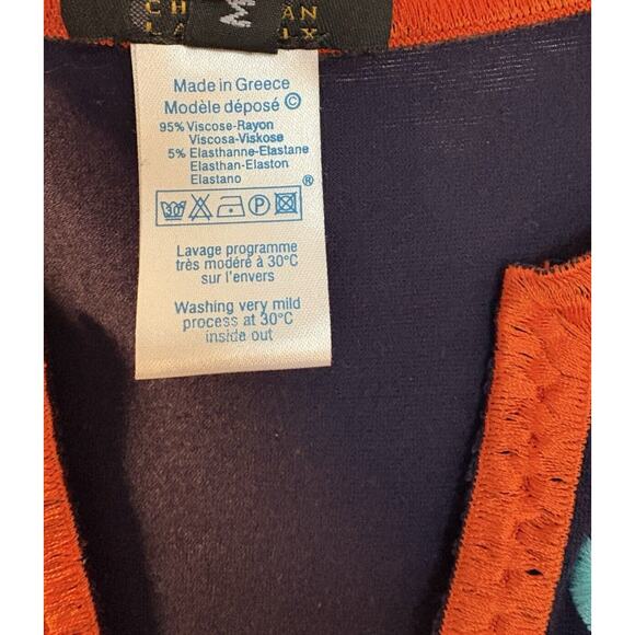 Christian Lacroix Bazar Floral Embroidered Dress M Blue Sleeveless Designer Y2K - Picture 9 of 9